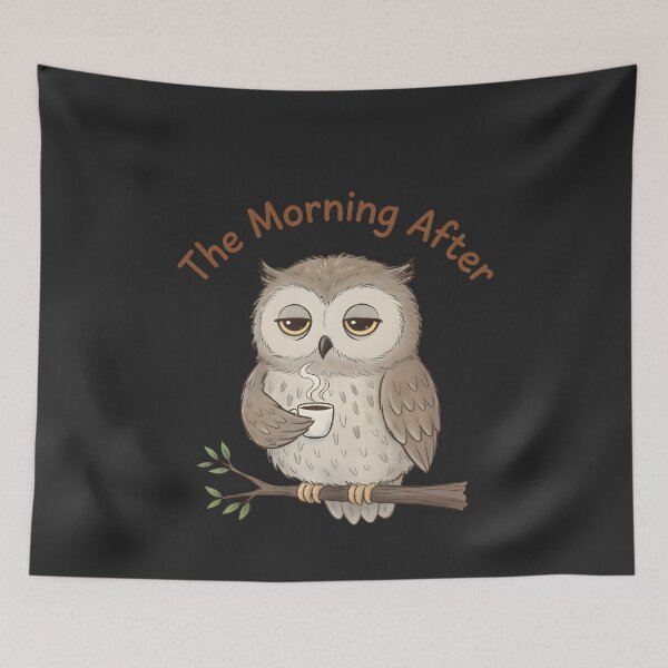 Item preview, The Morning After | Tired Coffee Night Owl designed and sold by SillyPawsStudio.