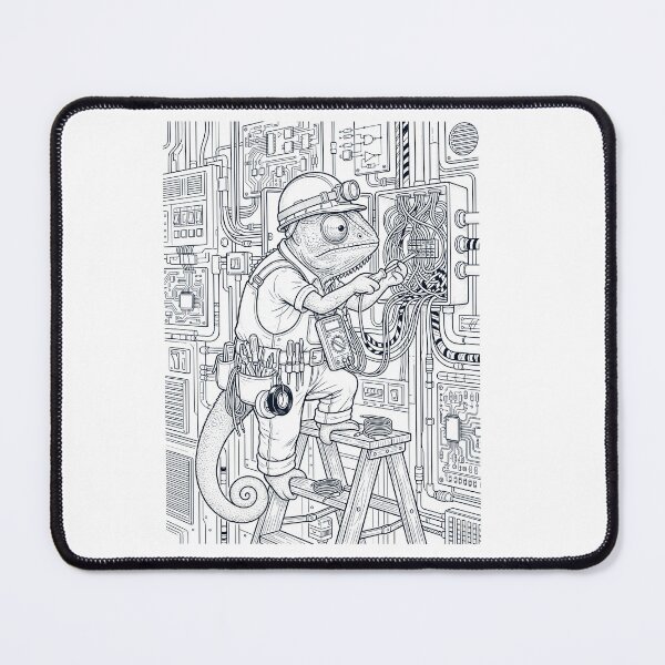 Item preview, Vintage Chameleon Electrician Animal Lover designed and sold by DoodleTortle.