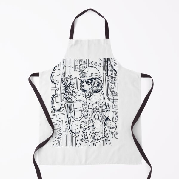 Item preview, Vintage Cavalier King Charles Spaniel Electrician Dog Dad Mom Lover designed and sold by DoodleTortle.