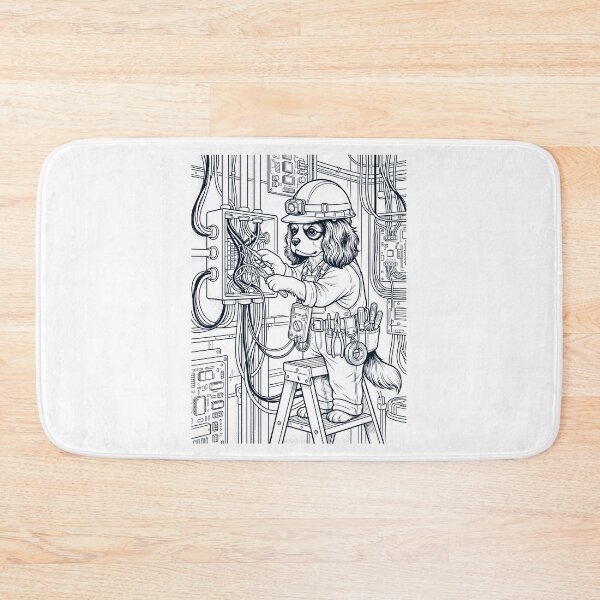 Item preview, Vintage Cavalier King Charles Spaniel Electrician Dog Dad Mom Lover designed and sold by DoodleTortle.