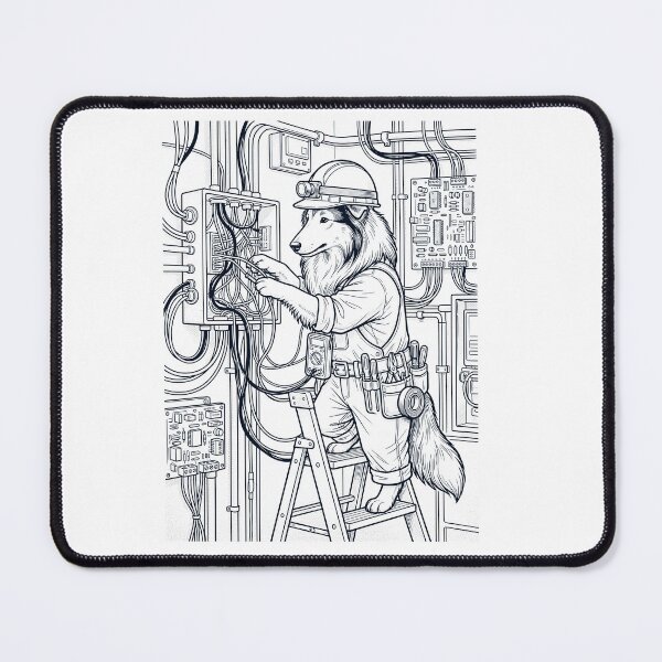 Item preview, Vintage Collie Electrician Dog Dad Mom Lover designed and sold by DoodleTortle.