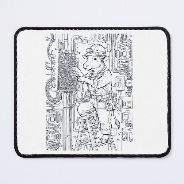 Item preview, Vintage Cow Electrician Animal Lover designed and sold by DoodleTortle.