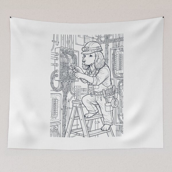 Item preview, Vintage Cocker Spaniel Electrician Dog Dad Mom Lover designed and sold by DoodleTortle.