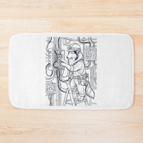 Item preview, Vintage Collie Electrician Dog Dad Mom Lover designed and sold by DoodleTortle.
