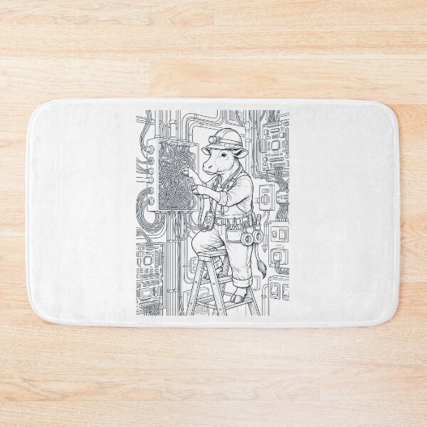 Item preview, Vintage Cow Electrician Animal Lover designed and sold by DoodleTortle.