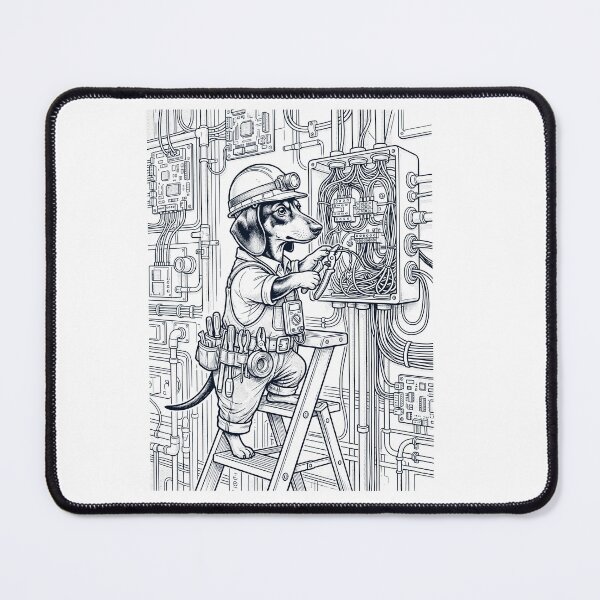 Item preview, Vintage Dachshund Electrician Dog Dad Mom Lover designed and sold by DoodleTortle.