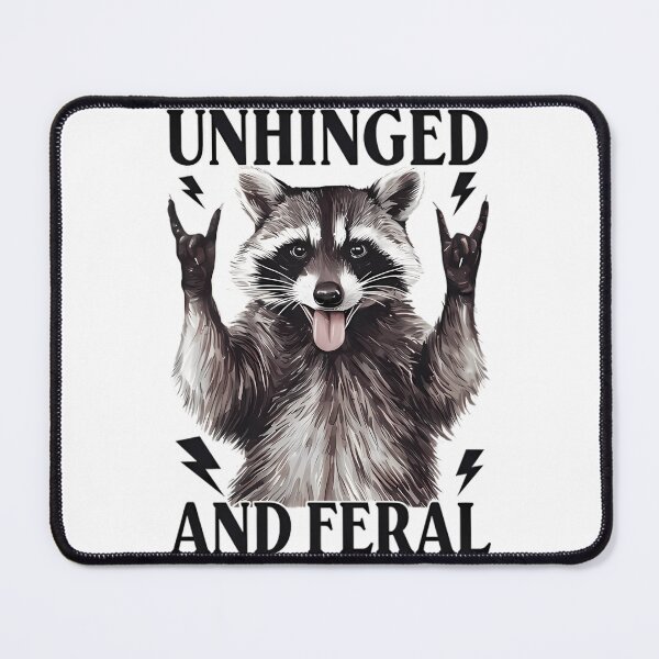 Item preview, Unhinged And Feral Funny Raccoon Meme  designed and sold by CCChillingfrog.