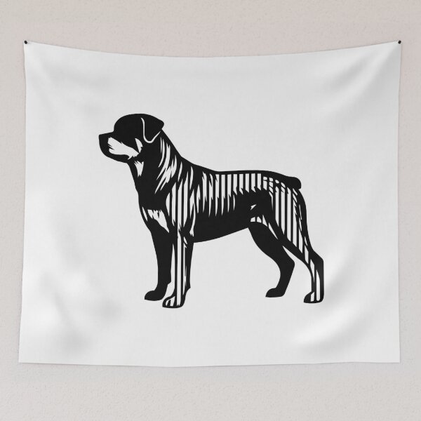 Item preview, Rottie Silhouette - Minimalist Linear Rottweiler Dog designed and sold by Pfotenfaden.