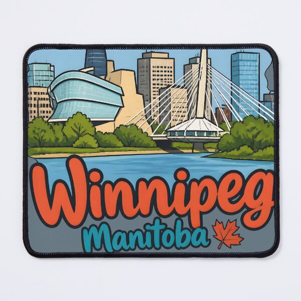 Item preview, Winnipeg Manitoba Canada Cute Colorful Skyline Landscape designed and sold by HowToCanadian.