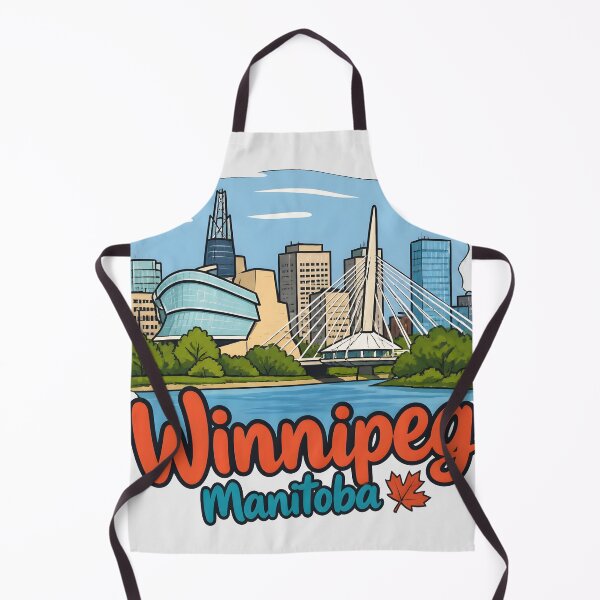Item preview, Winnipeg Manitoba Canada Cute Colorful Skyline Landscape designed and sold by HowToCanadian.