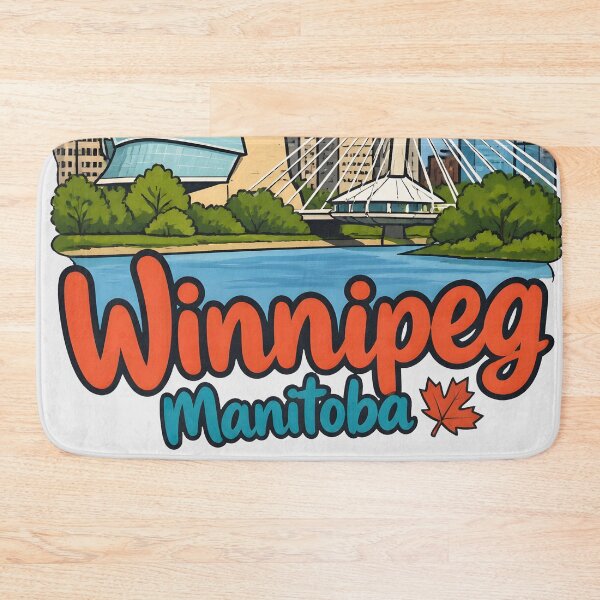 Item preview, Winnipeg Manitoba Canada Cute Colorful Skyline Landscape designed and sold by HowToCanadian.