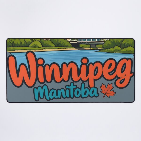 Item preview, Winnipeg Manitoba Canada Cute Colorful Skyline Landscape designed and sold by HowToCanadian.