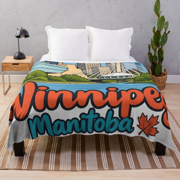 Item preview, Winnipeg Manitoba Canada Cute Colorful Skyline Landscape designed and sold by HowToCanadian.