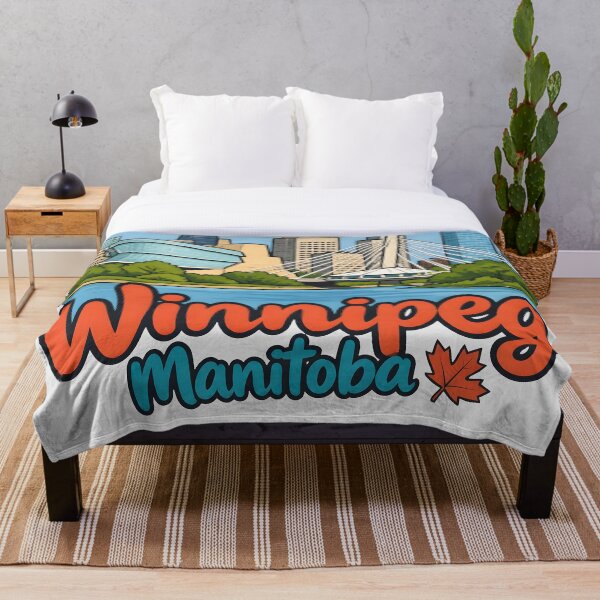 Item preview, Winnipeg Manitoba Canada Cute Colorful Skyline Landscape designed and sold by HowToCanadian.