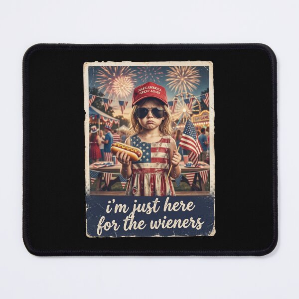 Item preview, I'm Just Here For The Wieners Retro Patriotic designed and sold by dudelinart.