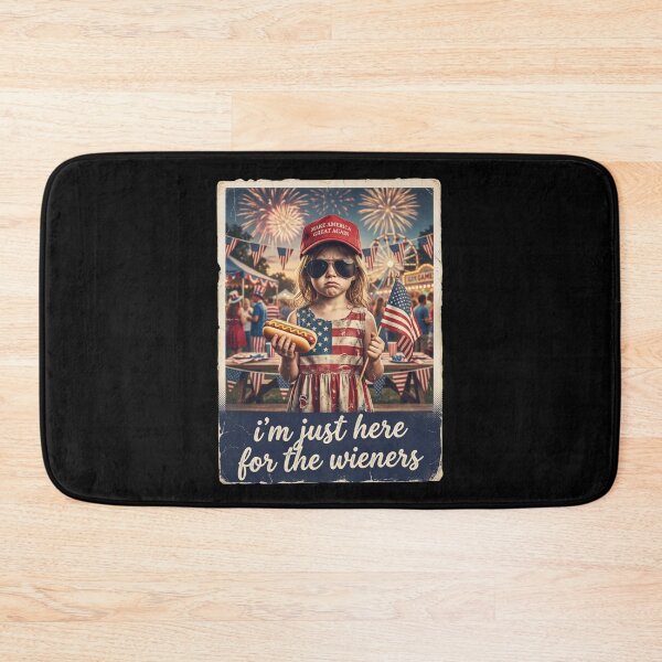 Item preview, I'm Just Here For The Wieners Retro Patriotic designed and sold by dudelinart.