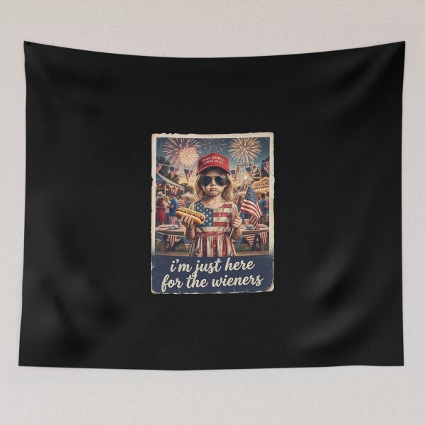 Item preview, I'm Just Here For The Wieners Retro Patriotic designed and sold by dudelinart.