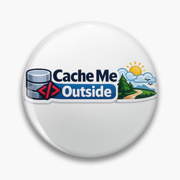 Artikelvorschau, Cache Me Outside Lustiger Programmierer-Aufkleber entworfen und verkauft von BrightMindPrint.