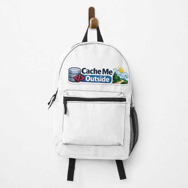Item preview, Cache Me Outside Funny Coding Sticker designed and sold by BrightMindPrint.