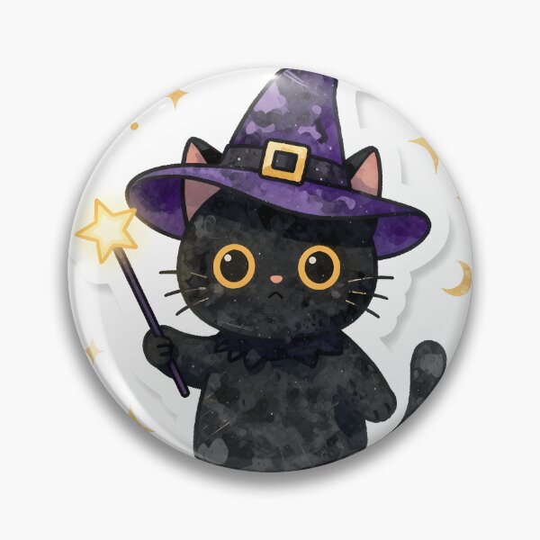 Artikelvorschau, Niedlicher Zauberstab mit schwarzer Katze und Hexe | Gruseliges Kawaii-Design für Halloween entworfen und verkauft von Lyrical Soul.