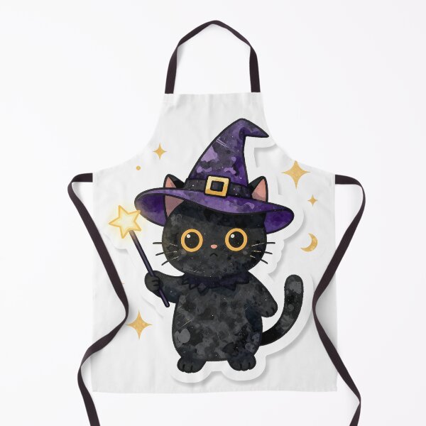 Item preview, Cute Witch Black Cat Magic Wand | Halloween Spooky Kawaii Design designed and sold by Lyrical Soul.