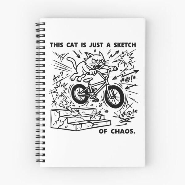 Item preview, This Cat Is Just A Sketch Of Chaos Funny BMX T-Shirt designed and sold by The Bold Line Studio.
