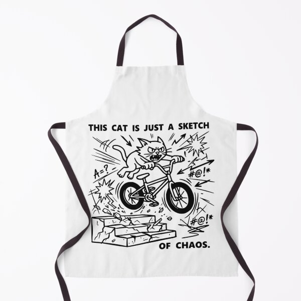 Item preview, This Cat Is Just A Sketch Of Chaos Funny BMX T-Shirt designed and sold by The Bold Line Studio.