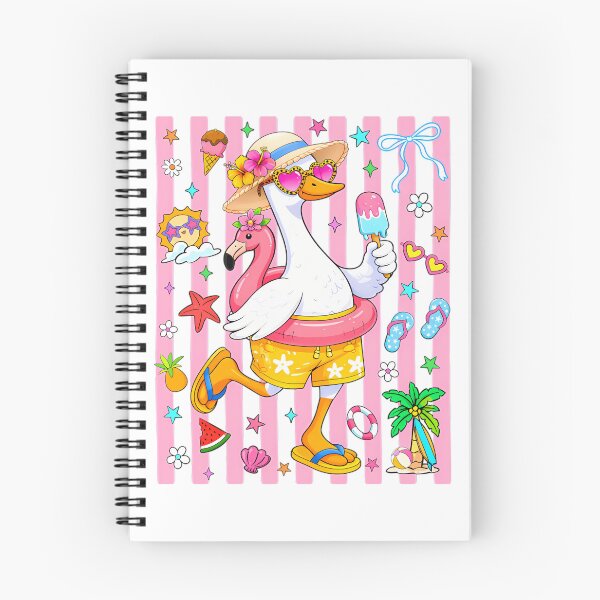 Item preview, Cute Summer Goose Flamingo Pool Float Vacation Beach designed and sold by CCChillingfrog.