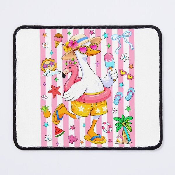Item preview, Cute Summer Goose Flamingo Pool Float Vacation Beach designed and sold by CCChillingfrog.