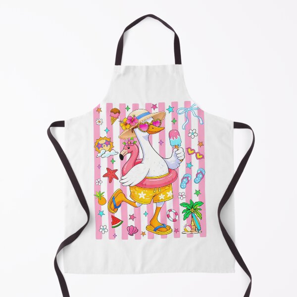 Item preview, Cute Summer Goose Flamingo Pool Float Vacation Beach designed and sold by CCChillingfrog.
