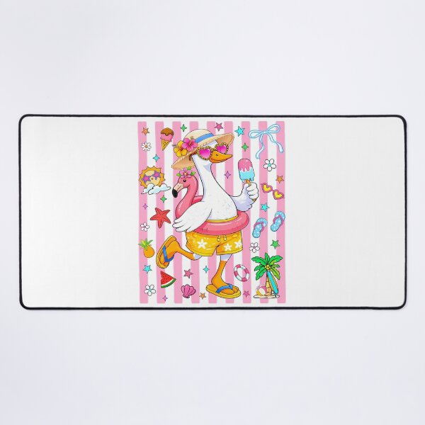 Item preview, Cute Summer Goose Flamingo Pool Float Vacation Beach designed and sold by CCChillingfrog.