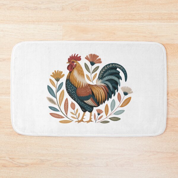 Item preview, Vintage Boho Rooster Botanical Graphic - Cool Aesthetic Floral Barnyard Crew Art designed and sold by Picasfarmer.