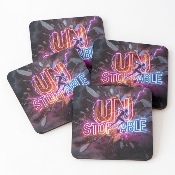 Item preview, (UN)STOPPABLE - Neon Lightning Breakthrough Athlete Art designed and sold by RAMHEARTS.