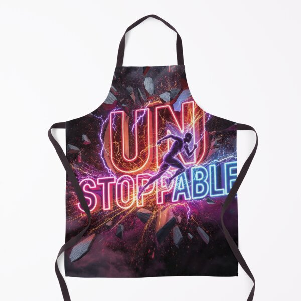 Item preview, (UN)STOPPABLE - Neon Lightning Breakthrough Athlete Art designed and sold by RAMHEARTS.