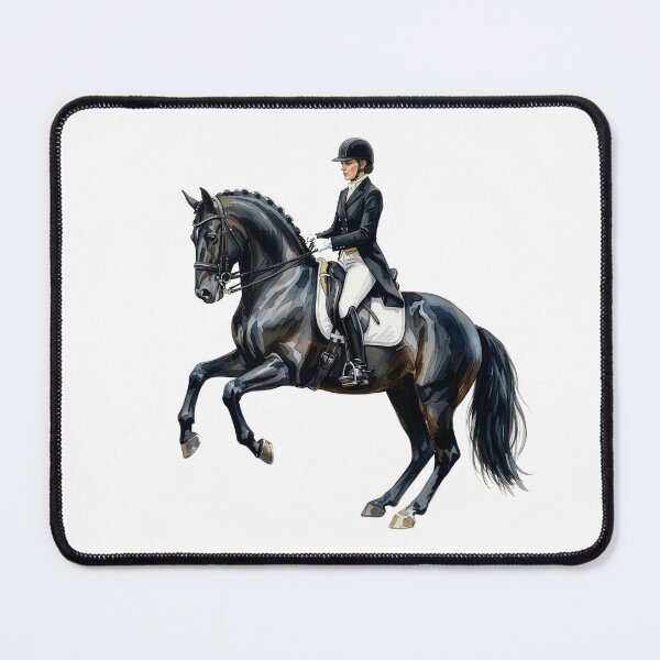 Item preview, Black Dressage Horse Illustration designed and sold by Rutvain.