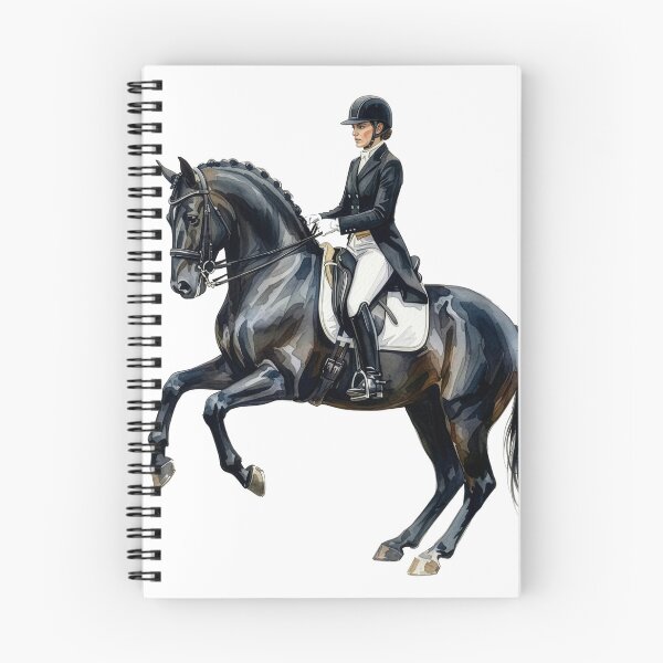 Item preview, Black Dressage Horse Illustration designed and sold by Rutvain.