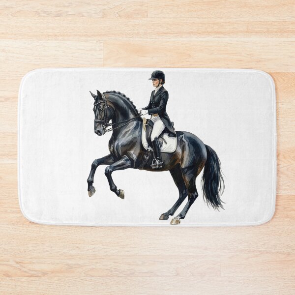 Item preview, Black Dressage Horse Illustration designed and sold by Rutvain.