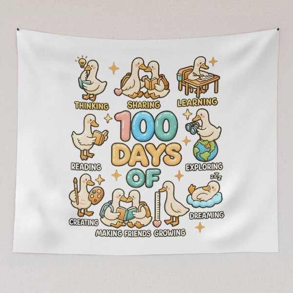 Item preview, 100 Days Of School Cute Goose Classroom Teacher Kids designed and sold by CCChillingfrog.
