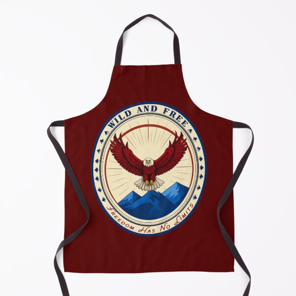 Item preview, Wild and free eagle badge freedom has no limits patriotic mountain art designed and sold by icemanphotos.