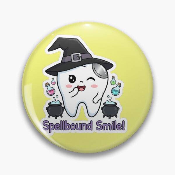 Item preview, Spellbound Smile Cute Witch Tooth Halloween Dental Crew designed and sold by bvdesignart.