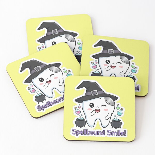 Item preview, Spellbound Smile Cute Witch Tooth Halloween Dental Crew designed and sold by bvdesignart.
