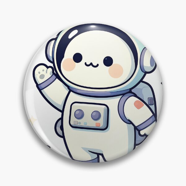 Item preview, Cute Chubby Astronaut Floating Space | Kawaii Galaxy Explorer Design designed and sold by Lyrical Soul.