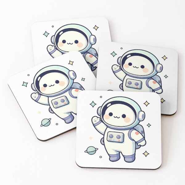 Item preview, Cute Chubby Astronaut Floating Space | Kawaii Galaxy Explorer Design designed and sold by Lyrical Soul.
