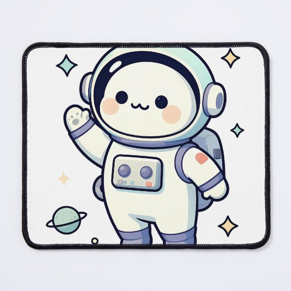 Item preview, Cute Chubby Astronaut Floating Space | Kawaii Galaxy Explorer Design designed and sold by Lyrical Soul.