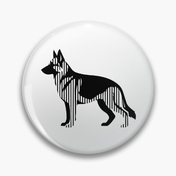 Item preview, GSD Silhouette - Minimalist Linear German Shepherd Dog designed and sold by Pfotenfaden.