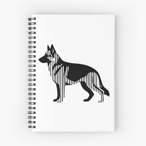 Item preview, GSD Silhouette - Minimalist Linear German Shepherd Dog designed and sold by Pfotenfaden.