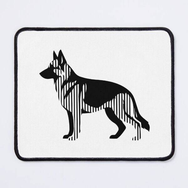 Item preview, GSD Silhouette - Minimalist Linear German Shepherd Dog designed and sold by Pfotenfaden.
