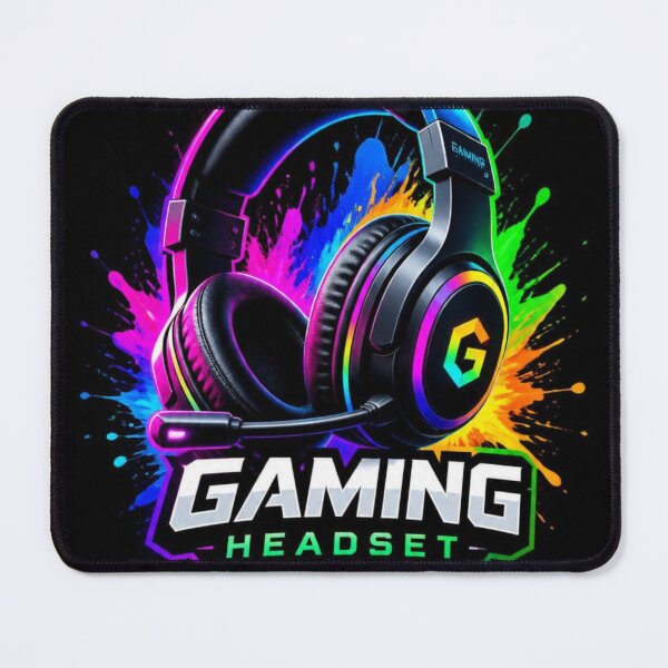 Item preview, Gaming Headset Play to Win Neon Splash Art designed and sold by AgnesB77.