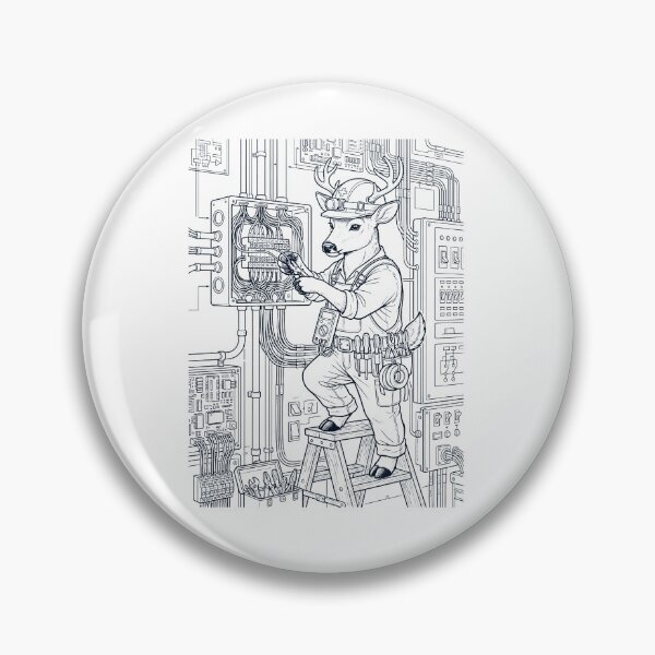 Item preview, Vintage Deer Electrician Animal Lover designed and sold by DoodleTortle.