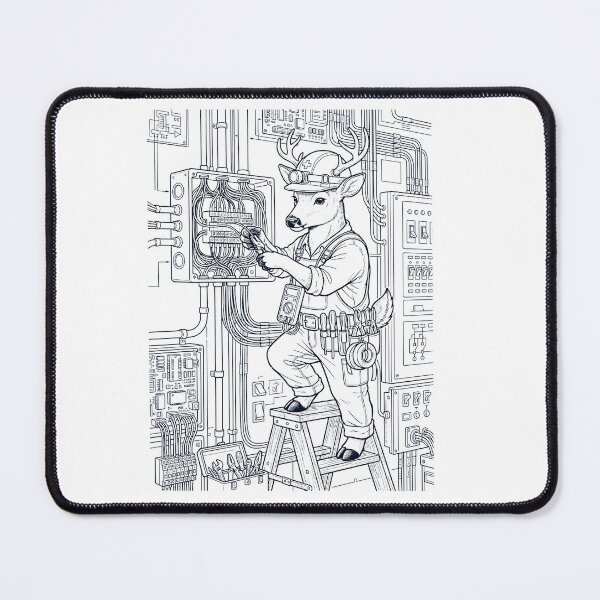 Item preview, Vintage Deer Electrician Animal Lover designed and sold by DoodleTortle.